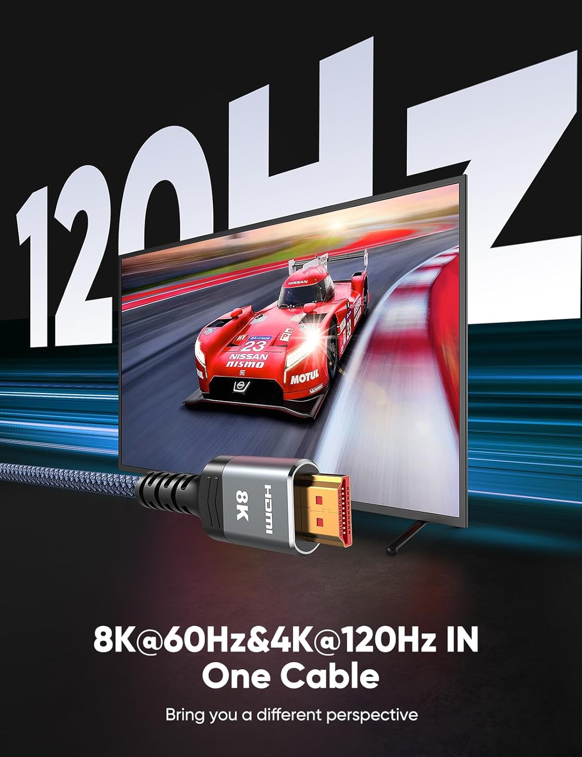 10K 8K HDMI 2.1 Cable 2-Pack 6.6FT, Highwings Certified 48Gbps Ultra High Speed Slim HDMI Cord,Support 4K@120Hz 8K@60Hz, HDCP 2.2&2.3, Dynamic HDR,eARC,DTS:X, Compatible with Roku TV/HDTV/PS5/Blu-ray