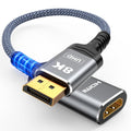 Highwings 8K@60Hz Active DisplayPort to HDMI Adapter, Uni-Directional 4K@240Hz DP 1.4 to HDMI 2.1 Adapter Male to Female HDCP 2.3 Video Converter Aluminum for AMD/NVIDIA, Monitor, TV, Projector