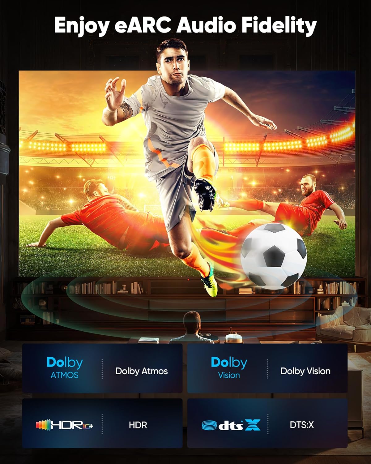 Highwings Long HDMI Cable 20 FT, 10K 8K 4K Ultra HD High Speed 2.1 HDMI Cable 48Gbps Braided Cord-4K@120Hz 8K@60Hz, DTS:X, HDCP 2.2&2.3, Dynamic HDR 10 Compatible with Roku TV/PS5/HDTV/Blu-ray