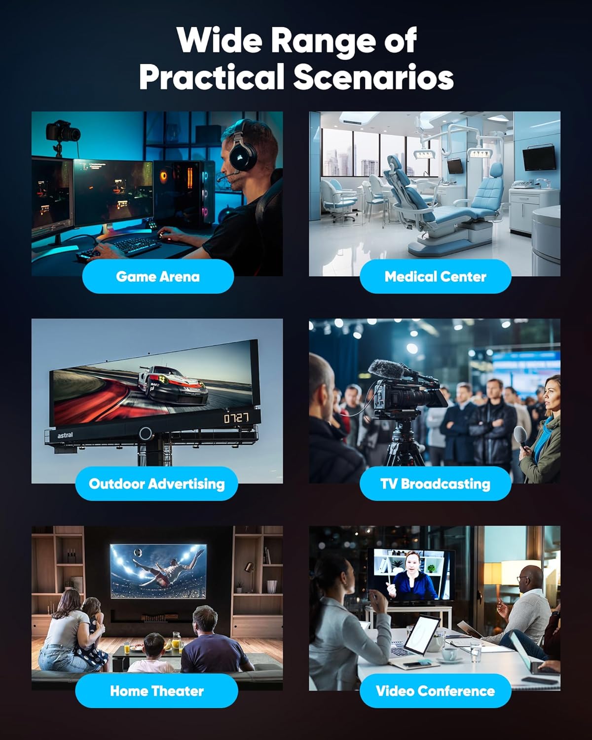 Highwings Long HDMI Cable 20 FT, 10K 8K 4K Ultra HD High Speed 2.1 HDMI Cable 48Gbps Braided Cord-4K@120Hz 8K@60Hz, DTS:X, HDCP 2.2&2.3, Dynamic HDR 10 Compatible with Roku TV/PS5/HDTV/Blu-ray